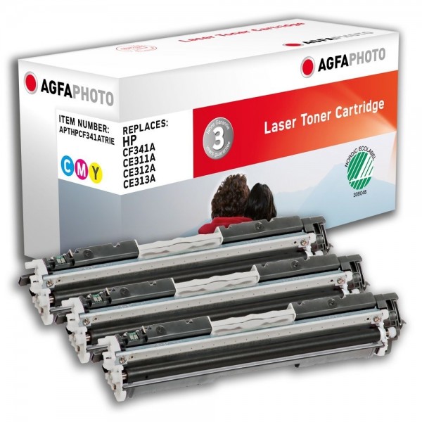 AGFA Photo Toner Multipack HPCF341ATR für HP Color LaserJet PRO CP1000 Series