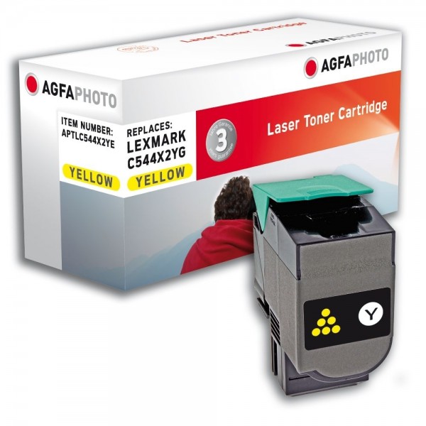 AGFA Photo Toner gelb C544X2YE für Lexmark C544 C546