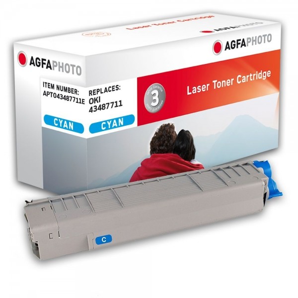 AGFA Photo Toner cyan 43487711E für OKI C8600 C8800