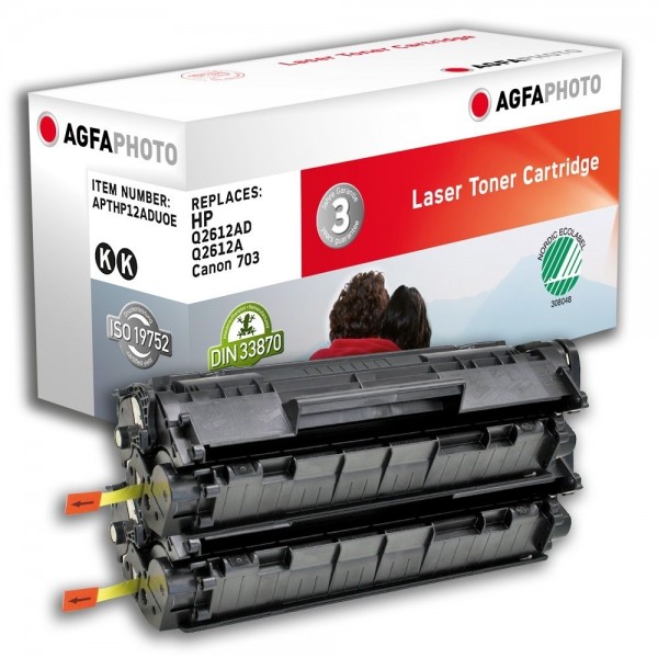 AGFA Photo Toner schwarz HP12ADUOE für HP LaserJet 1010 LaserJet 3000