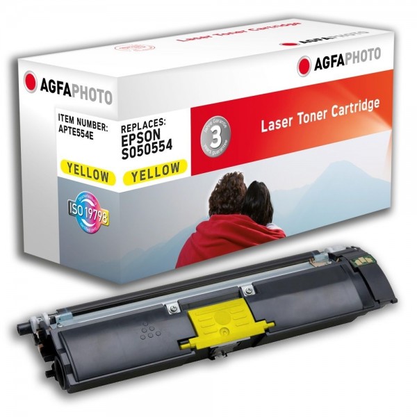 AGFA Photo Toner gelb 554E für Epson Aculaser C1600 CX16 S050554