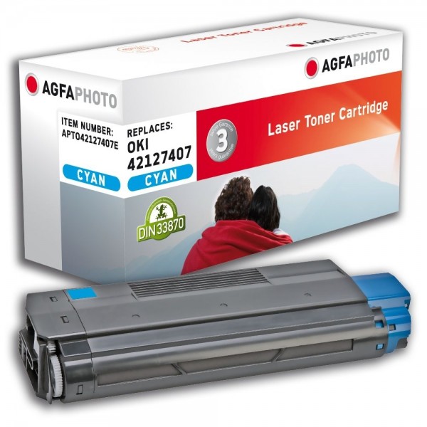 AGFA Photo Toner cyan 42127407E für OKI C5100 C5200 C5300 C5400