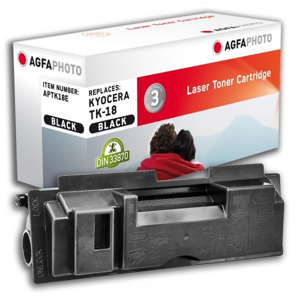 AGFA Photo Toner schwarz TK-18E für Kyocera FS-1018 FS-1020