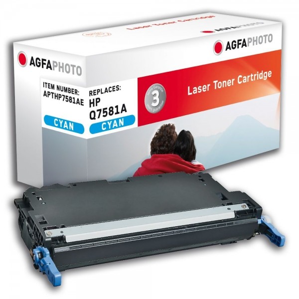 AGFA Photo Toner cyan HP7581AE für HP Color LaserJet 3800 Series