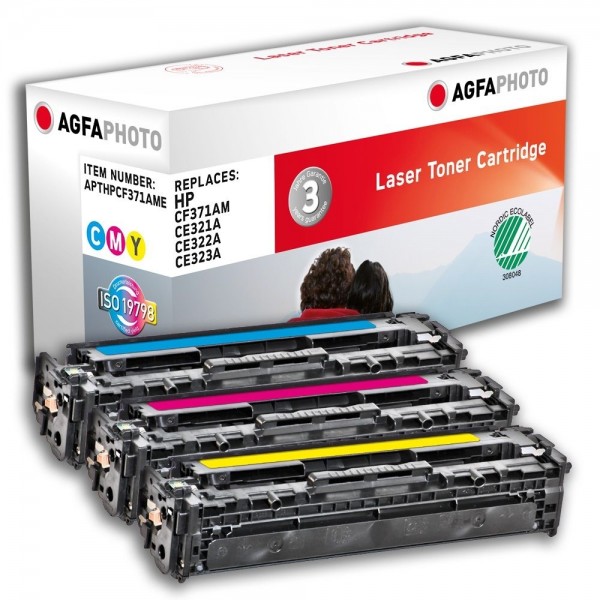 AGFA Photo Toner cyan,magenta,gelb Multipack HPCF371AME für HP Color LaserJet PRO CM1400 Series