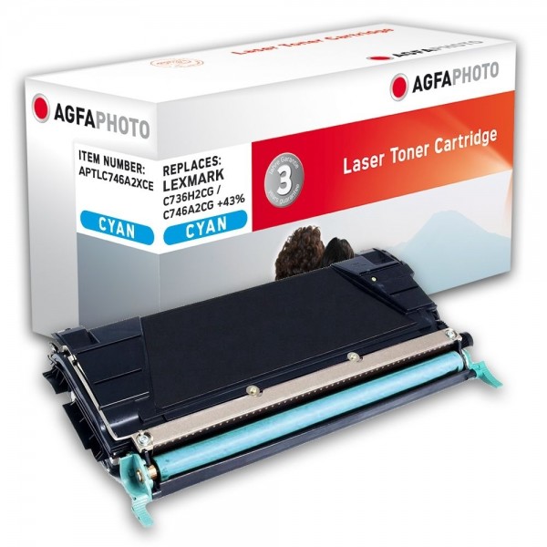 AGFA Photo Toner cyan C746A2XCE für Lexmark C746 C748