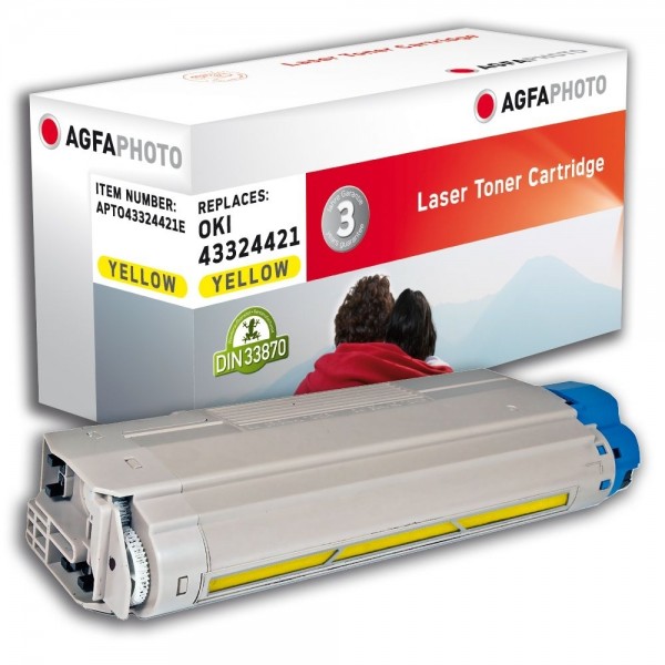 AGFA Photo Toner gelb 43324421E für Oki Data C5500 C5800