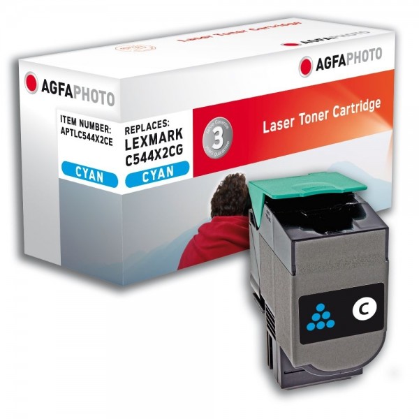 AGFA Photo Toner cyan C544X2CE für Lexmark C544 C546