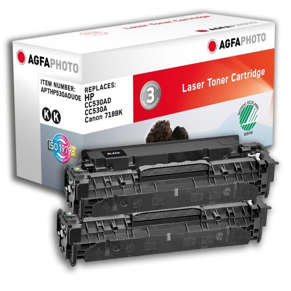AGFA Photo Toner schwarz Doppelpack HP530ADUOE für HP Color LaserJet CM 2300Series