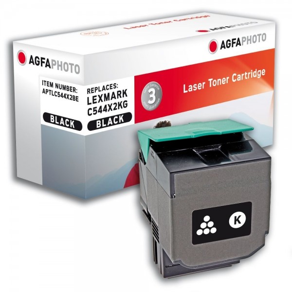 AGFA Photo Toner schwarz C544X2BE für Lexmark C544 C546