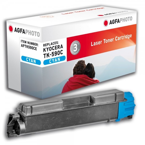 AGFA Photo Toner cyan TK-590CE für Kyocera FS-C2026 FS-C2126