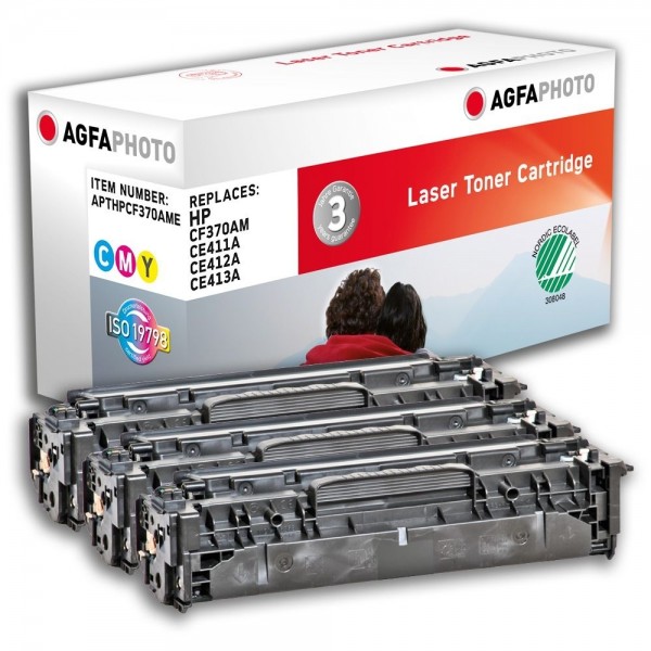 AGFA Photo Toner cyan,magenta,gelb Multipack HPCF370AME für HP LaserJet PRO 300 Color M351A