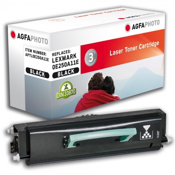 AGFA Photo Toner Schwarz 0E250A11E für Lexmark E250 E350 E352