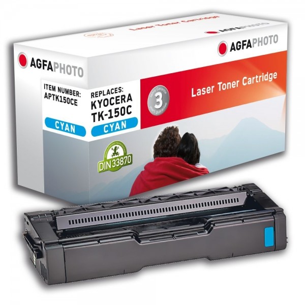 AGFA Photo Toner cyan TK-150CE für Kyocera FS-C1020 MFP